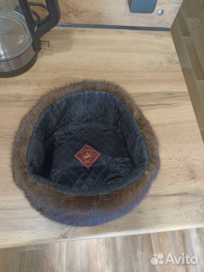Норковая шапка мужская бу. 56-57 размер