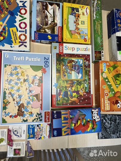 Настольные игры, пазлы, конструкторы, мозайки