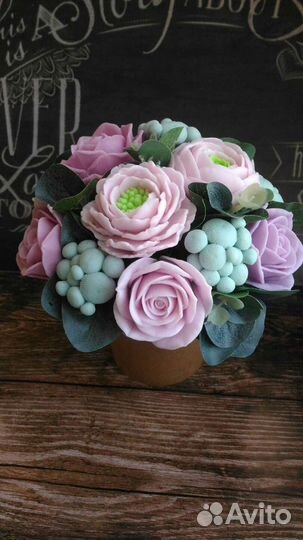 Букет цветов, цветы из мыла