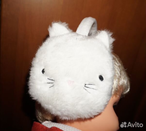 Hello Kitty меховые наушники