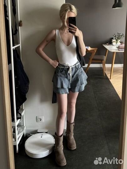 Джинсовая мини-юбка y2k