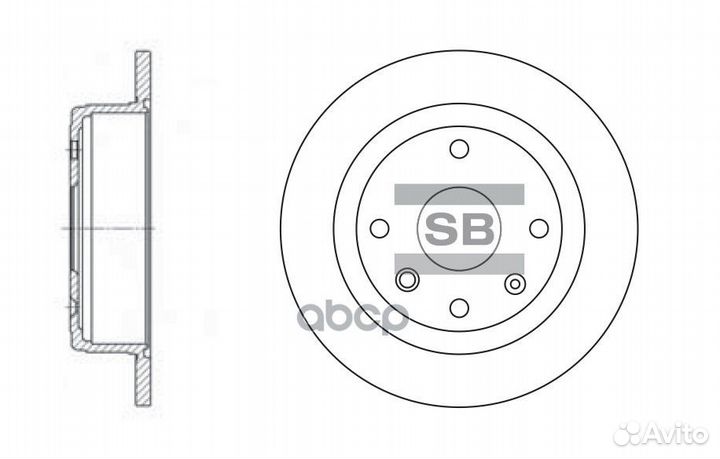 Диск тормозной задний lacetti/gentra SD3033 San