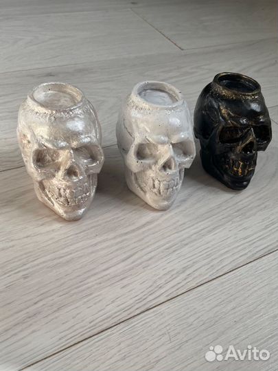 Череп подсвечник ручная работа