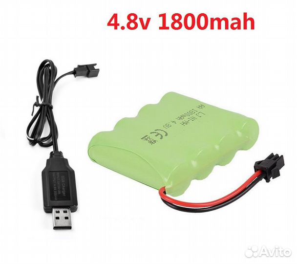 Аккумулятор 4,8v 1800mah Ni-CD для машинки / лодки