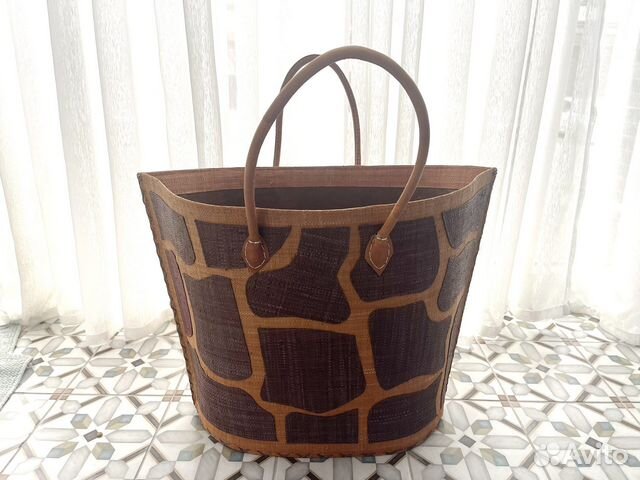 Большая плетёная корзина для белья, пледов, сумка