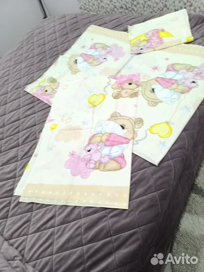 Комплект постельного белья в детскую кроватку
