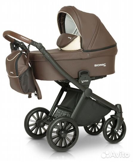 Коляска 3 в 1 Verdi Sonic Soft (коричневый)