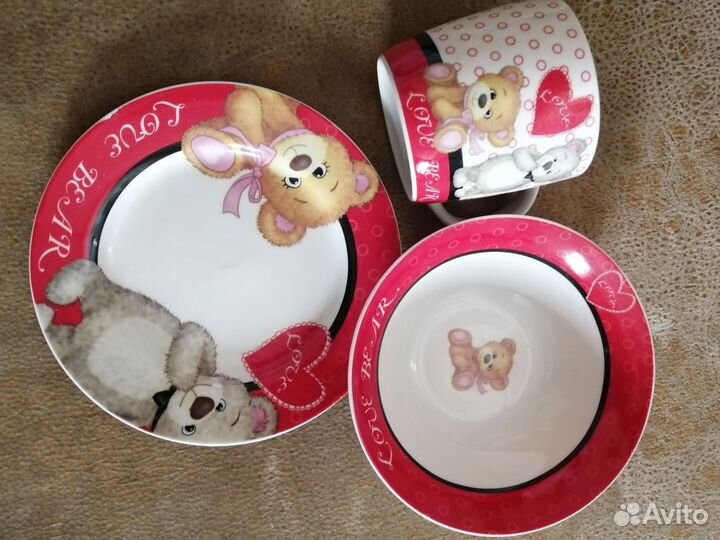 Набор детской посуды новый