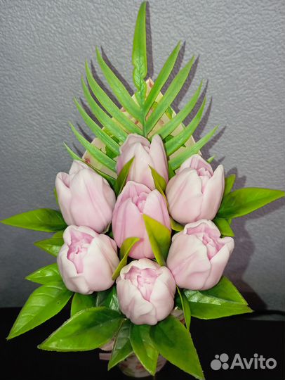 Букет тюльпанов. Мыло. Мыльный букет