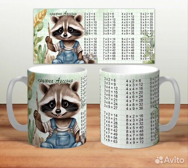 Кружка с таблицей умножения