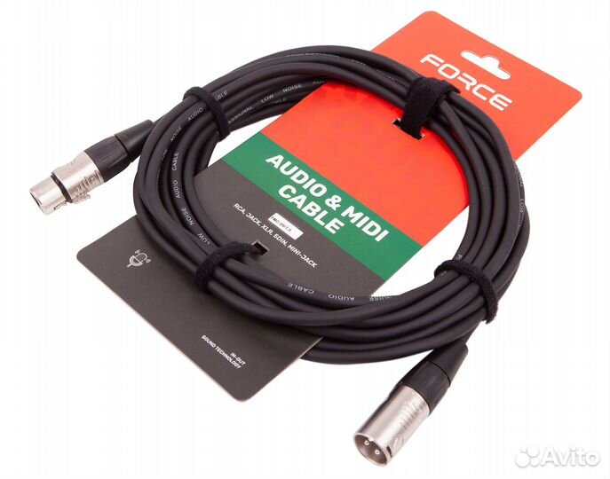 Микрофонный шнур XLR-XLR 7,5м Force FMC-20/7,5