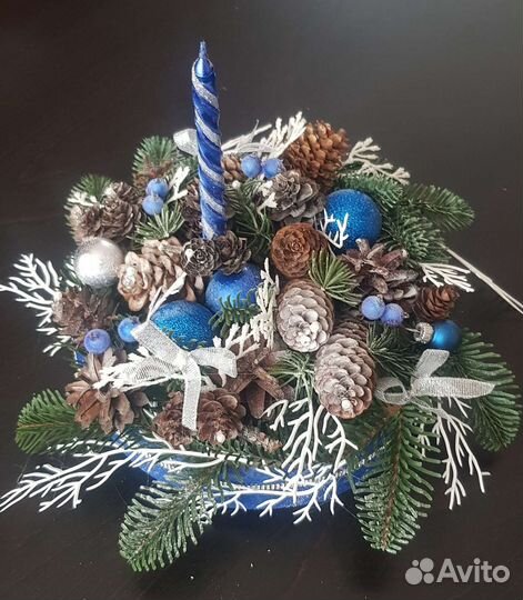 Композиции, веночки, подсвечники новогодние