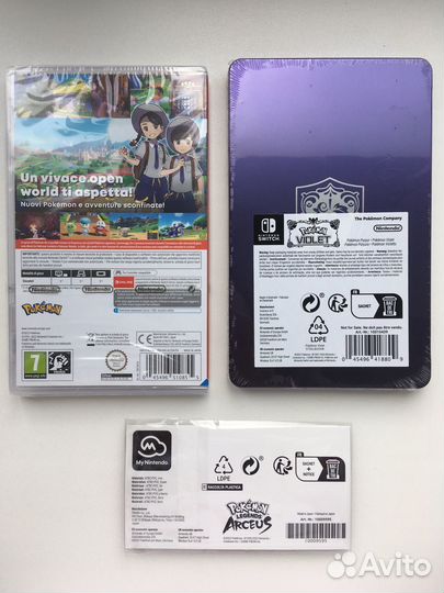 Pokemon Violet + SteelBook +Держатель для проводов