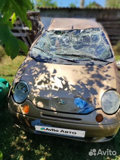 Daewoo Matiz 0.8 МТ, 2002, битый, 225 000 км