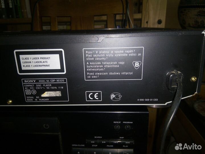 Проигрыватель компакт дисков sony CDP-XE520