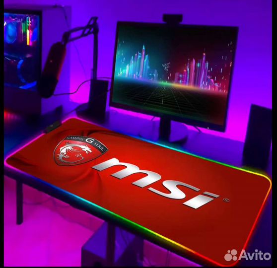 Геймерские коврики с RGB-подсветкой 80х30 см новые
