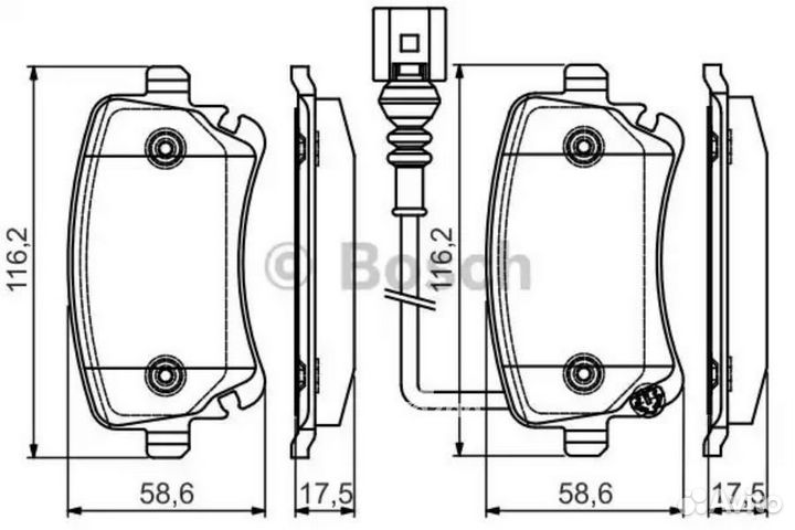 Bosch 0986495094 Колодки дисковые задние Volkswage