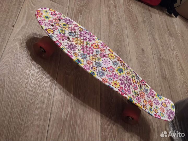 Скейтборд детский для девочки с чехлом