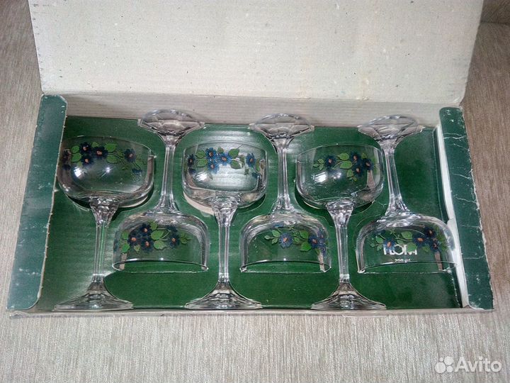 Набор фужеров для шампанского Flora. Винтаж