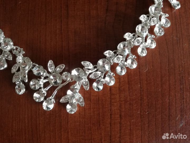 Свадебное колье и серьги