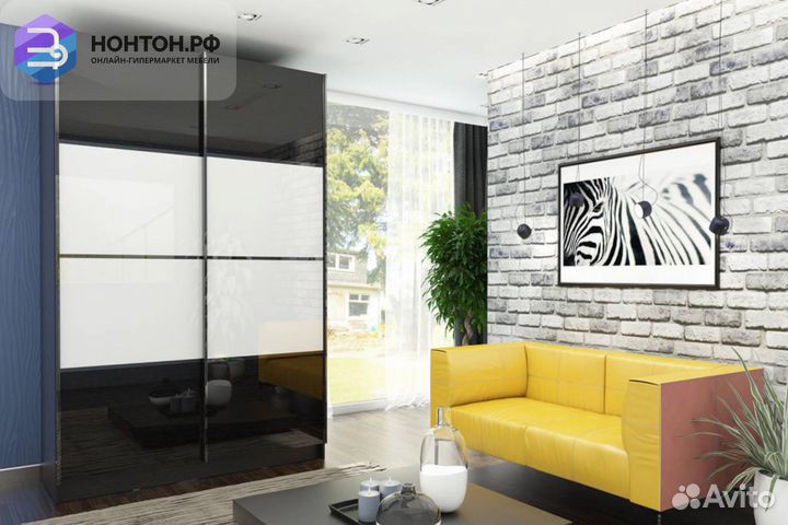 Шкаф-купе Марвин дуб феррара / белый глянец / дуб