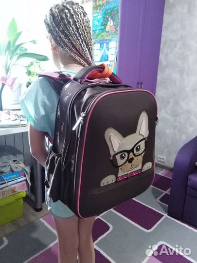 Ортопедический каркасный рюкзак для девочки