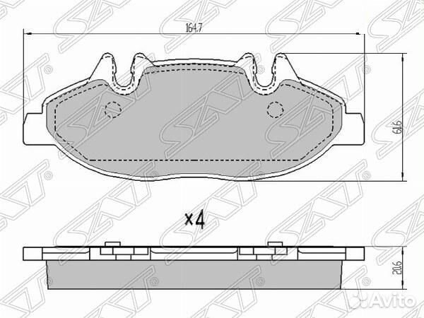 Колодки тормозные перед mercedes vito 03