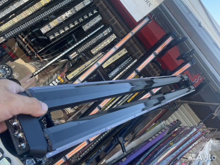 Мигалка оранжевая на крышу 4-х сторонняя 123см