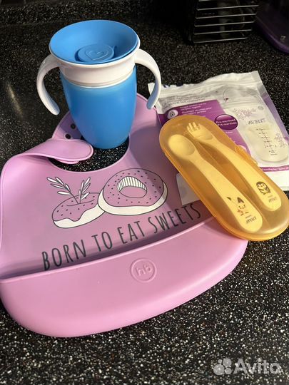 Поильник munchkin, пакеты Avent и др