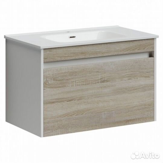 Тумба с раковиной Sancos SMART 80 дуб бард/белая
