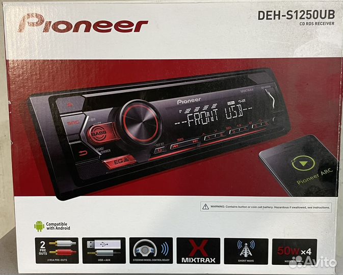 Автомогнитола sony DEH-S1250UB