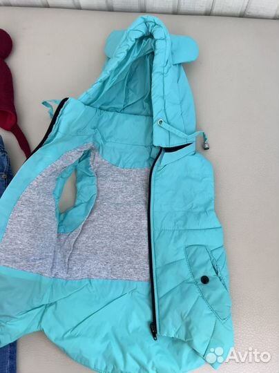 Джинсы жилет шапка для девочки 74 80 размер