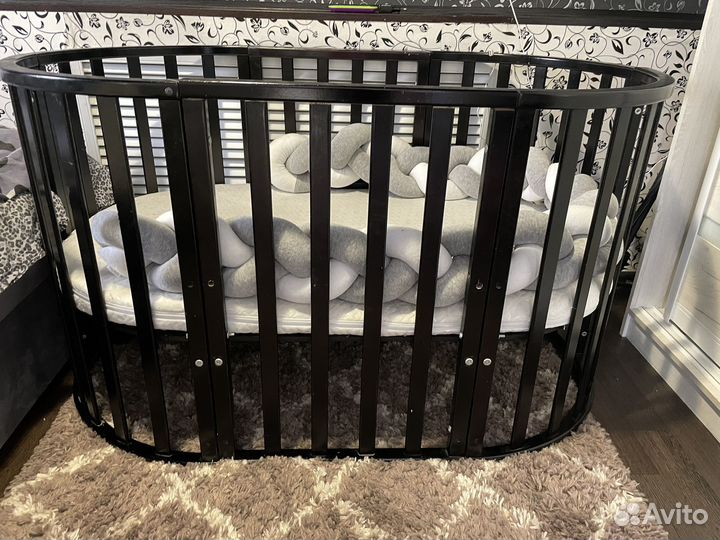 Детская кроватка трансформер с маятником