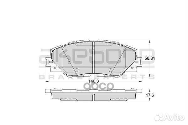 Колодки тормозные дисковые передние toyota RAV