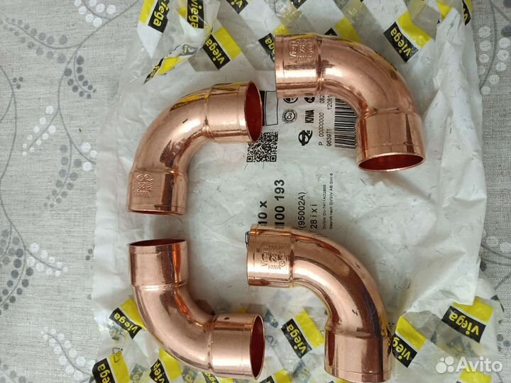 Отвод медный viega 28 и 18мм