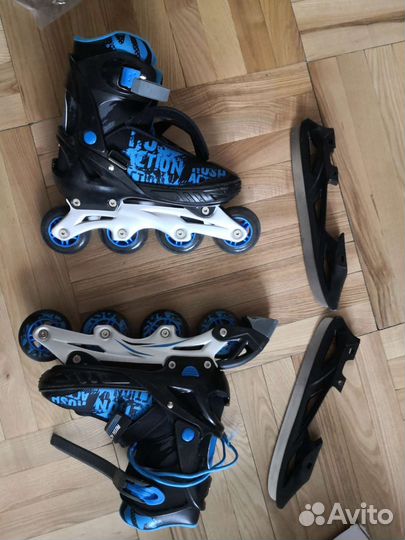 Ролики+ледовые коньки 2 в 1