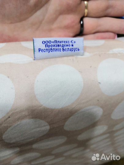 Матрасик в детскую кроватку с кокосовой вставкой в