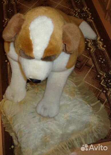 Собака плюшевая большая