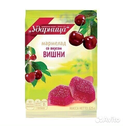 Мармелад Ударница со вкусом Вишни 325г