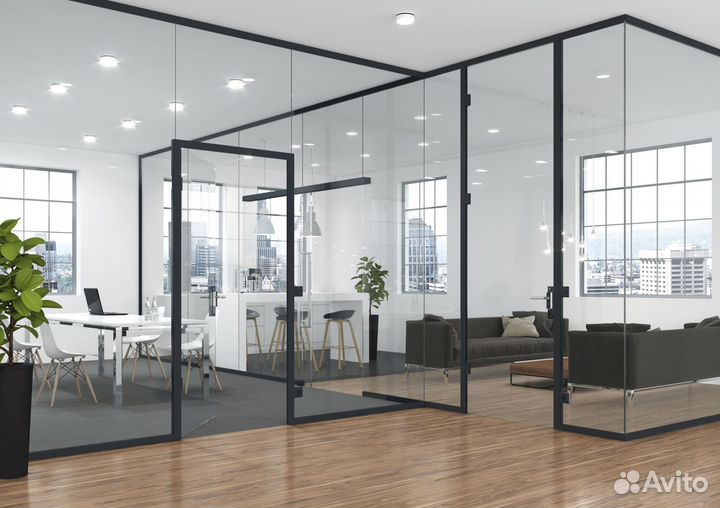 Стеклянные ограждения для офиса