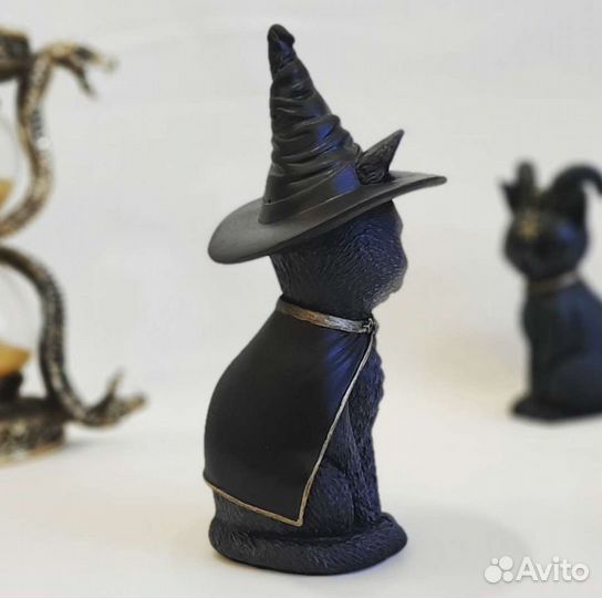 Статуэтка кот в шляпе волшебника ведьмин кот