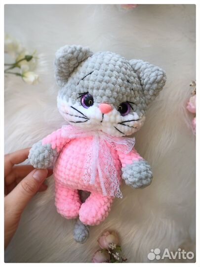 Котик мягкая игрушка котенок плюшевый