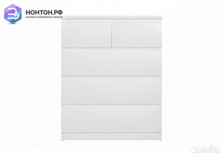 Комод Мальта 5 ящиков белый