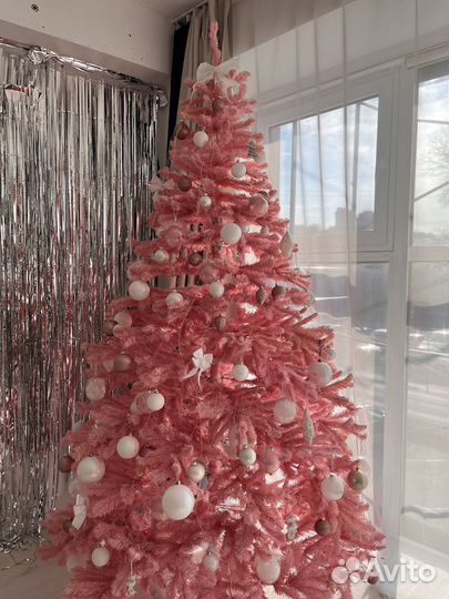 Елка искусственная розовая бу