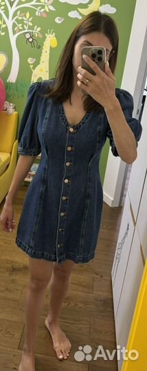 Платье джинсовое zara 42
