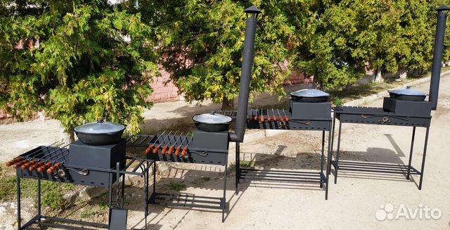Мангал разборный со съемной печкой