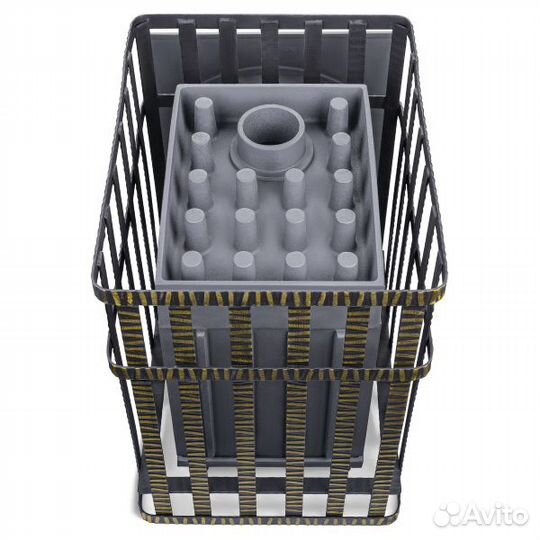 Чугунная печь для бани Гроза в сетке 24 (П)