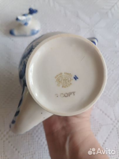 Посуда Гжель времен СССР авторская работа Винтаж