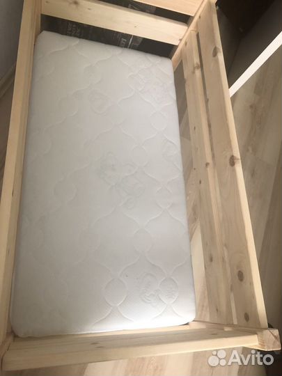 Детская кровать для новорожденных с матрасом