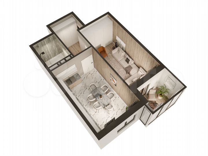 1-к. квартира, 47,8 м², 4/7 эт.